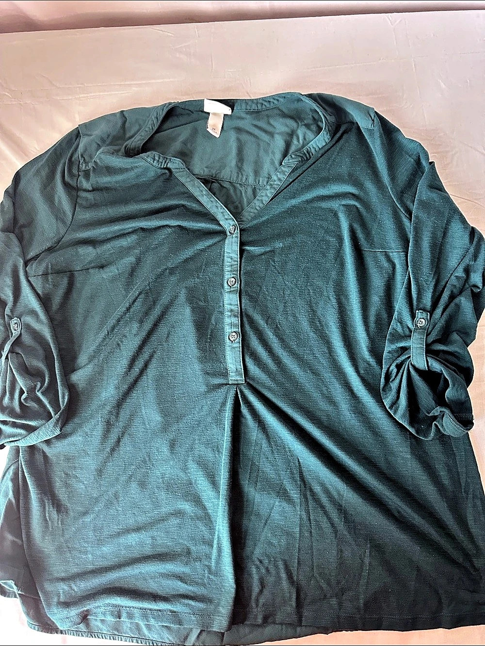 Ava & Viv Green Blouse Size 2X Like New